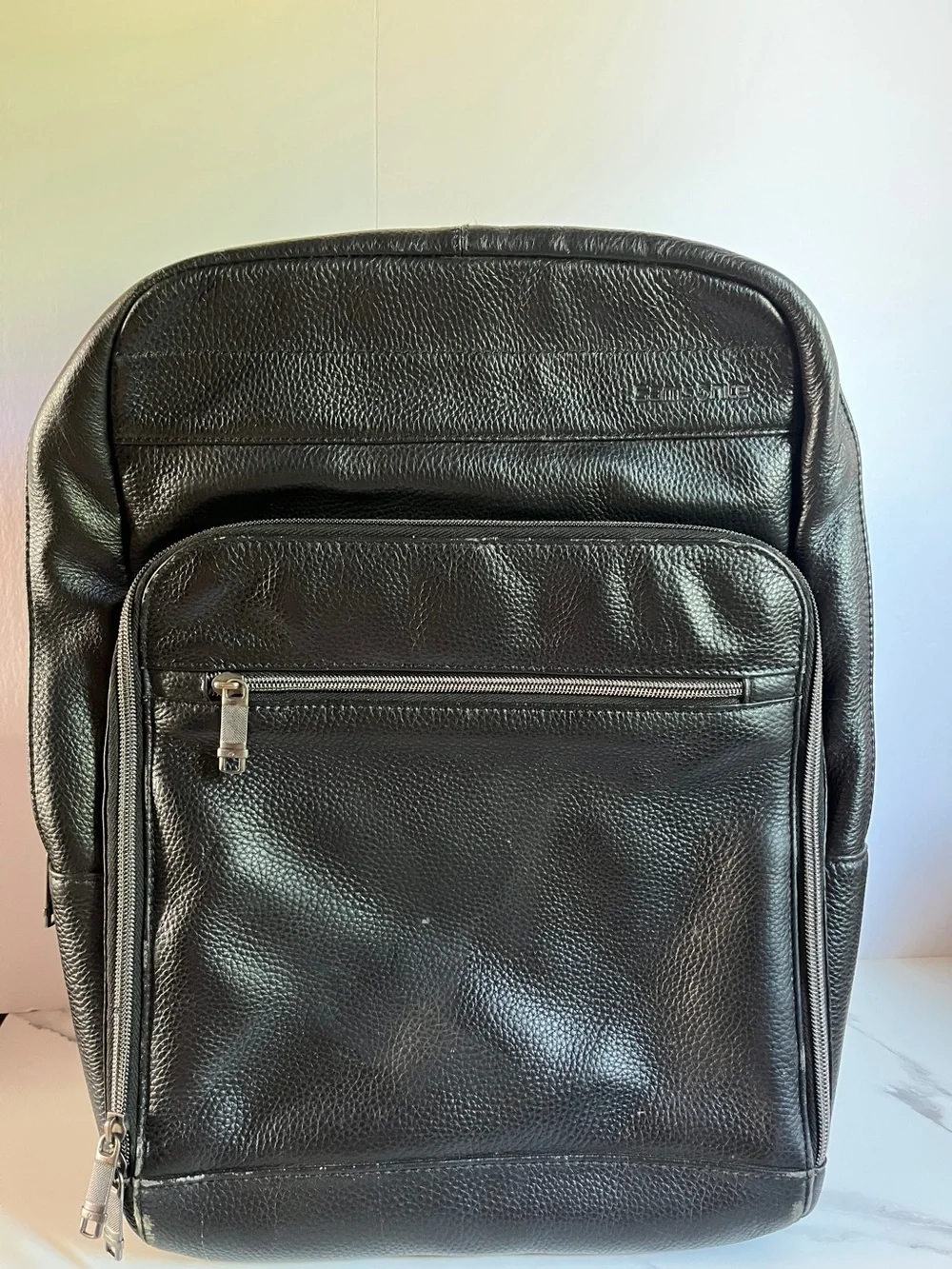 Samsonite Classic Leather Backpack, Carry-On Travel Bag,